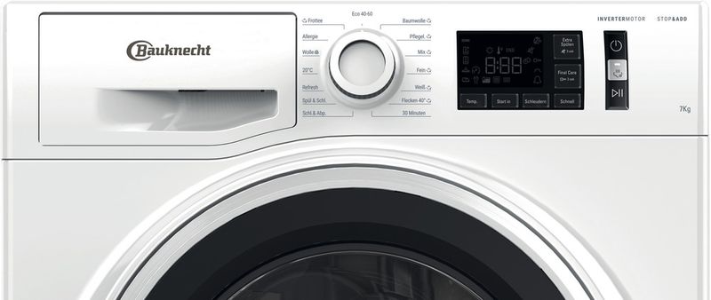 Bauknecht Waschmaschine Standgerät W Active 711 A Weiss Frontlader A Control panel
