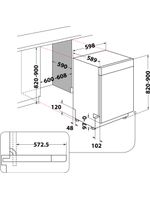 Bauknecht Dishwasher Einbaugerät B0U D641A X Unterbau C Technical drawing