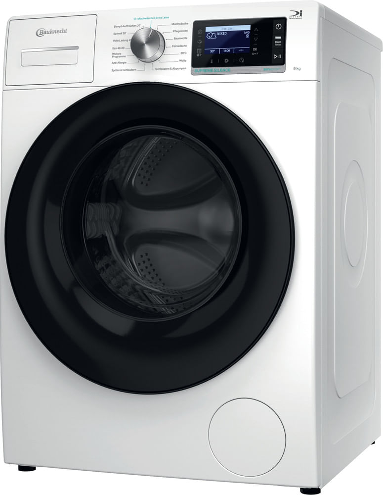 Bauknecht Waschmaschine Standgerät B6R 98 SILENCE DE Weiss Frontlader A Perspective