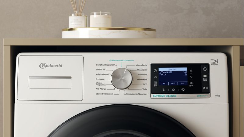 Bauknecht Waschmaschine Standgerät B6R 98 SILENCE DE Weiss Frontlader A Control panel
