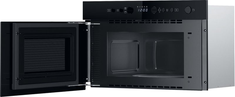 Bauknecht Mikrowelle Einbaugerät BMN14BK Schwarz Elektronisch 22 Mikrowelle+Grill 750 Perspective open