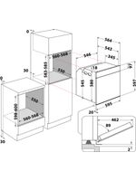 Bauknecht Einbauherd/Backofen Einbaugerät BBI4S8HM1SK Elektrisch A+ Technical drawing