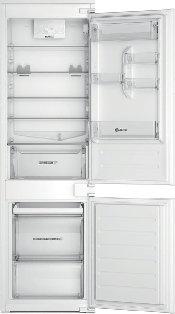 Bauknecht-Kuhl----Gefrierkombination-Einbaugerat-BKGIS-18S12-Weiss-2-doors-Frontal-open