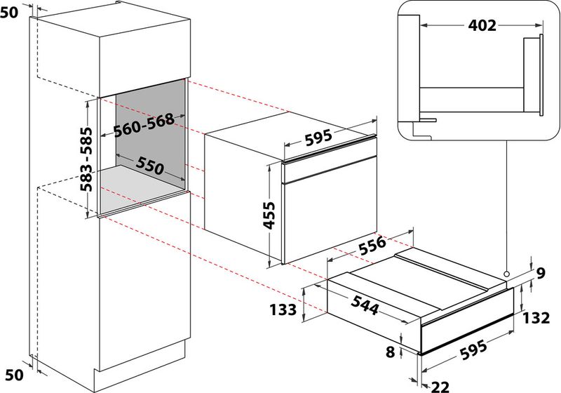 Bauknecht-Geschirrwarmer-BWD1AKF-Schwarz-Technical-drawing