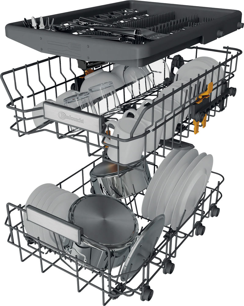 Bauknecht Dishwasher Einbaugerät BK6IB10BS7LA0 Vollintegriert (Lieferung ohne Möbelfront) B Technical Translucent