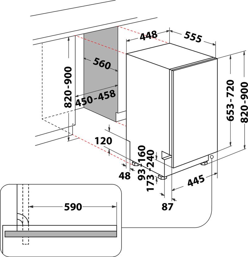 Bauknecht-Dishwasher-Einbaugerat-BK6IB10BS7LA0-Vollintegriert--Lieferung-ohne-Mobelfront--B-Technical-drawing