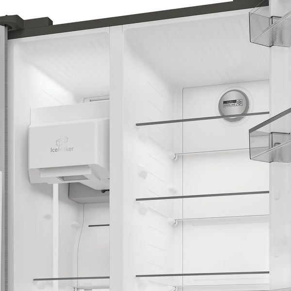 Bauknecht Side-by-Side Standgerät SBS IW E90 Pearl Pet Inox Filter