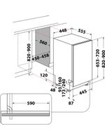 Bauknecht Dishwasher Einbaugerät BK6IC11BS7LA0 Vollintegriert (Lieferung ohne Möbelfront) C Technical drawing