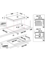 Bauknecht Kochfeld BS 6860B CPNE Schwarz Induction vitroceramic Technical drawing