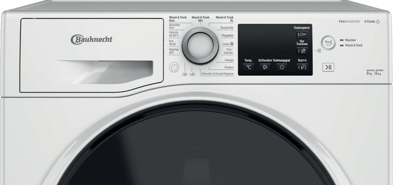 Bauknecht-Waschtrockner-Standgerat-WATK-Sense-86S-41-C-Weiss-Frontlader-Control-panel