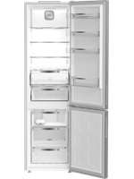 Bauknecht-Kuhl----Gefrierkombination-Standgerat-KGDNF-203-C-Pet-Inox-2-doors-Frontal-open