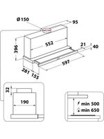 Bauknecht-Dunstabzugshauben-Einbaugerat-DBAH-65-LM-X-Grau-Einbaugerat-Mechanisch-Technical-drawing