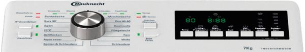 Bauknecht Waschmaschine Standgerät WAT Eco 712 B5 Weiss Toplader B Program