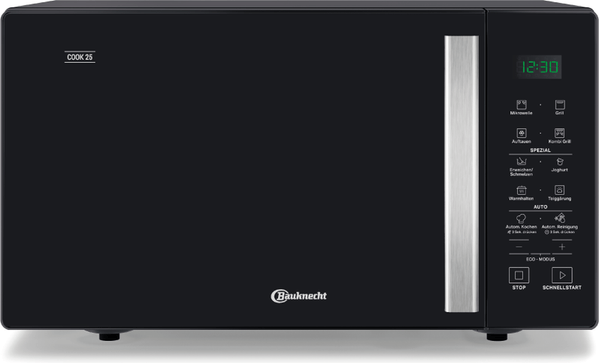 Bauknecht Mikrowelle Standgerät MWG 253 B Schwarz Elektronisch 25 Mikrowelle+Grill 900 Frontal