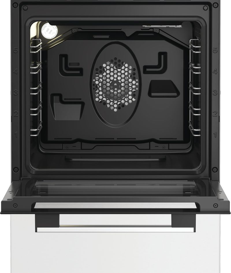 Bauknecht-Cooker-B5V5KMW-Weiss-Electrical-Frontal-open