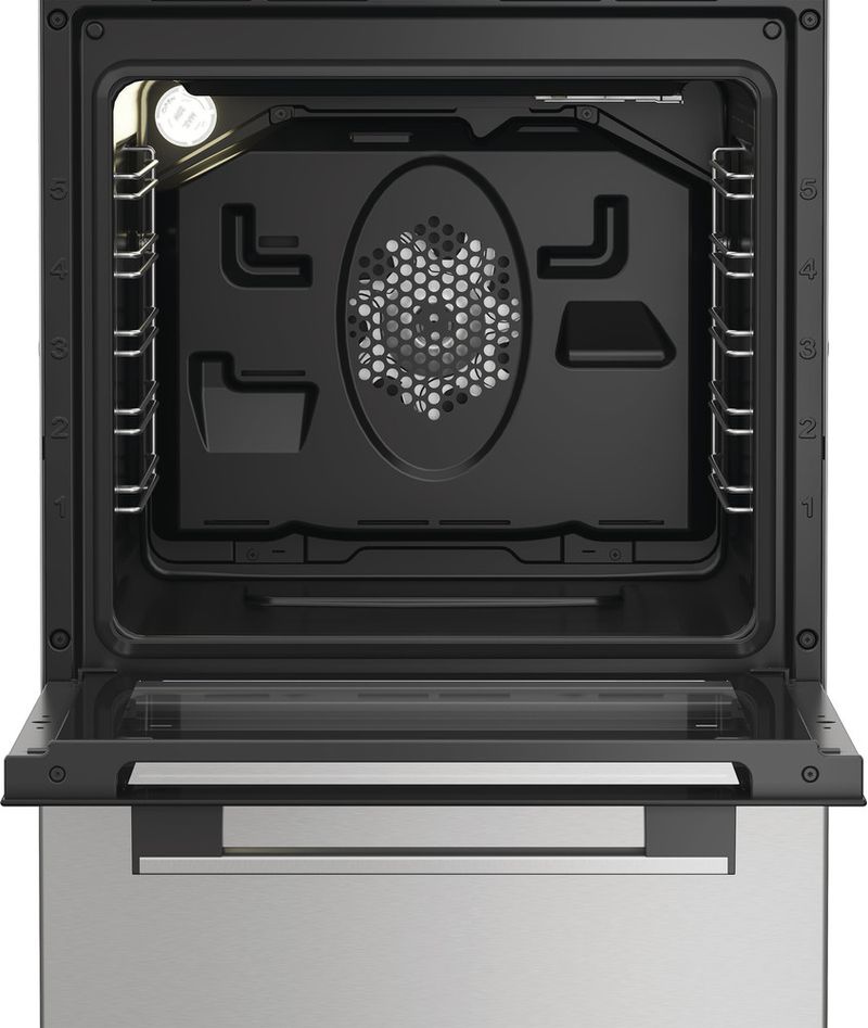 Bauknecht-Cooker-B5V8LMX-Silver-painted-Electrical-Frontal-open