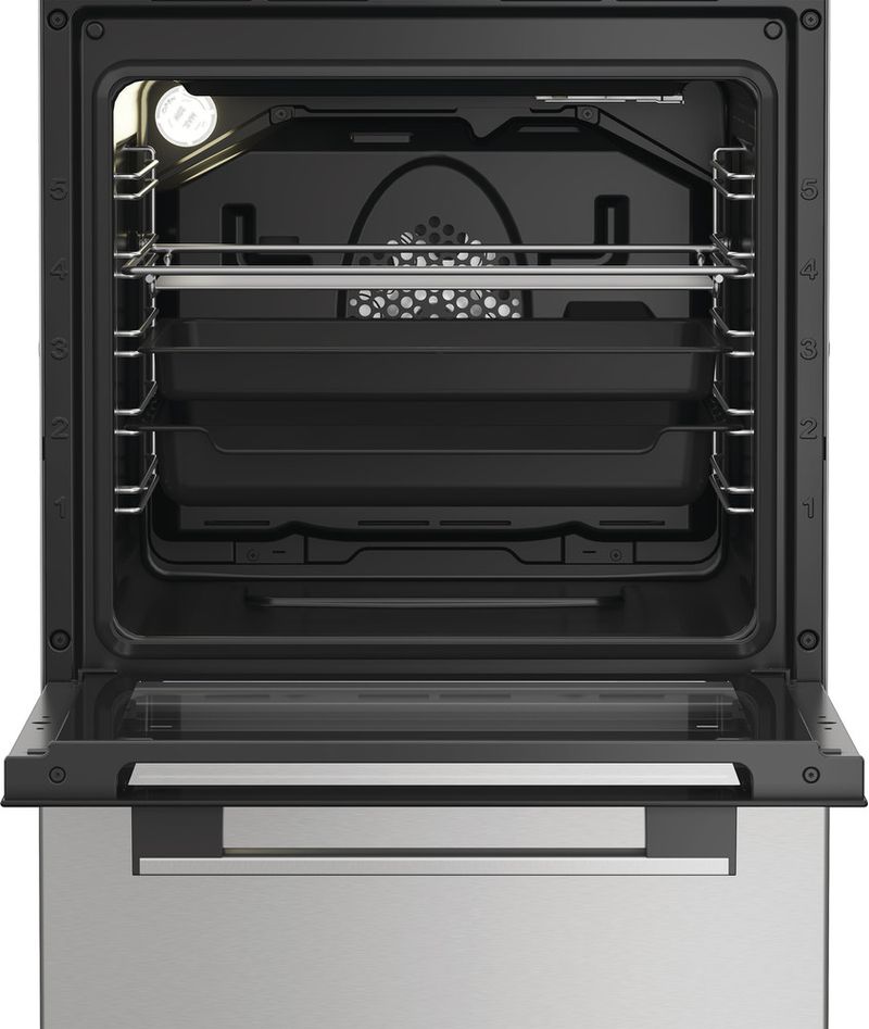 Bauknecht-Cooker-B5V8LMX-Silver-painted-Electrical-Lifestyle-frontal-open