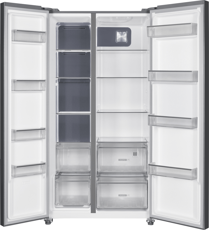 Bauknecht-Side-by-Side-Standgerat-SBS-C90-BL-Black-Inox-Frontal-open