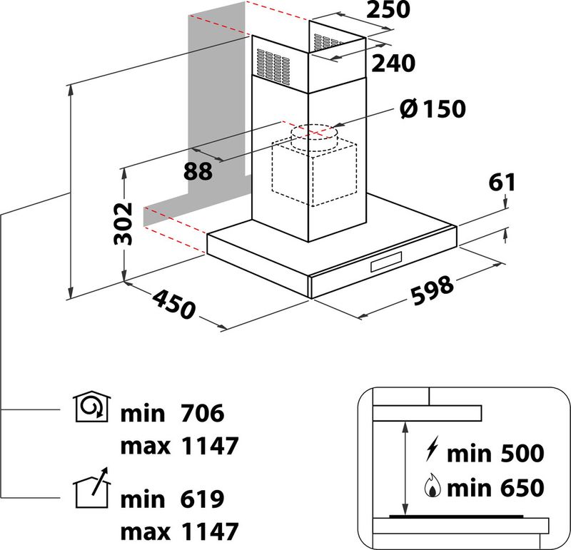 Bauknecht-Dunstabzugshauben-Einbaugerat-DBHBS-63-LL-IX-Edelstahloptik-Wandmontage-Elektronisch-Technical-drawing