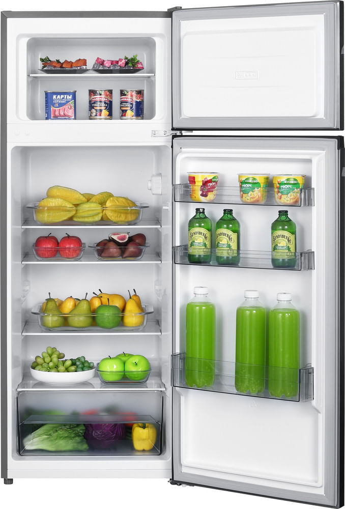 Bauknecht-Kuhl----Gefrierkombination-Standgerat-K55T0-413S-Silber-2-doors-Lifestyle-frontal-open