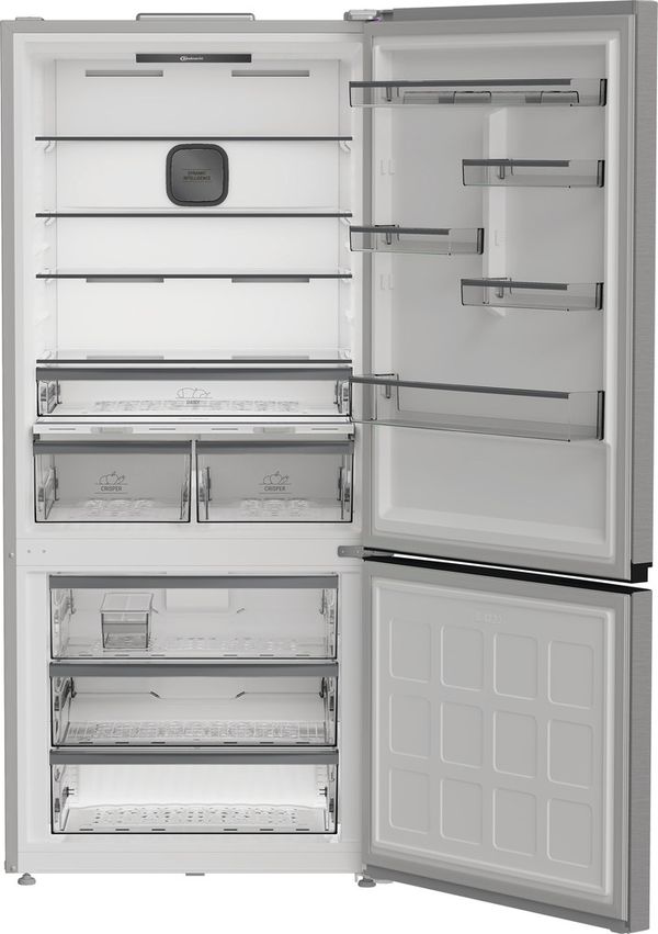 Bauknecht-Kuhl----Gefrierkombination-Standgerat-KGDNF-83XLC-IN-New-Silver-–-ARC-1035-2-doors-Frontal-open
