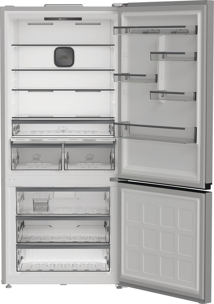 Bauknecht-Kuhl----Gefrierkombination-Standgerat-KGDNF-83XLC-IN-New-Silver-–-ARC-1035-2-doors-Frontal-open