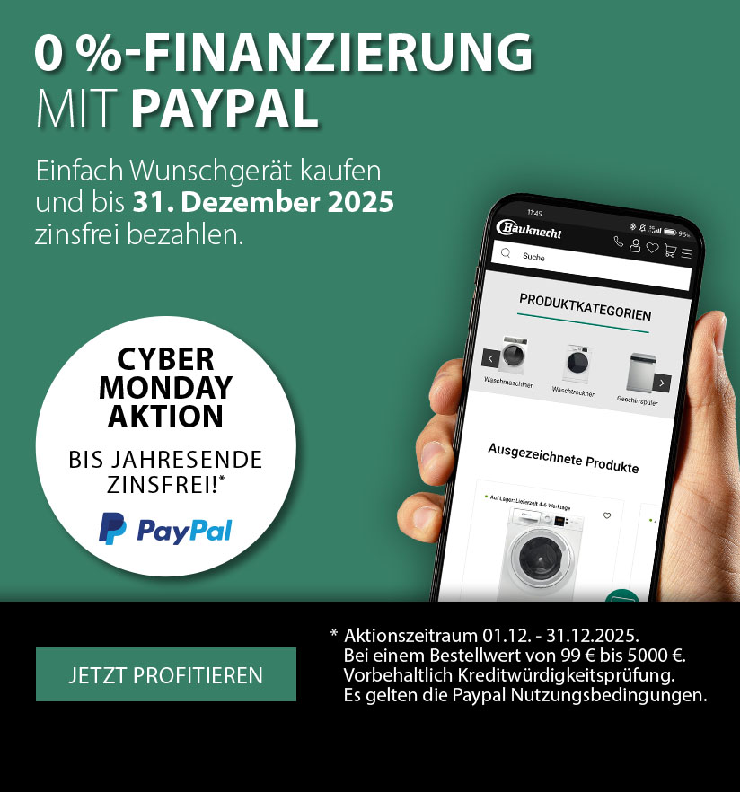 Cyber Monday: 0% Finanzierung | PLP Banner